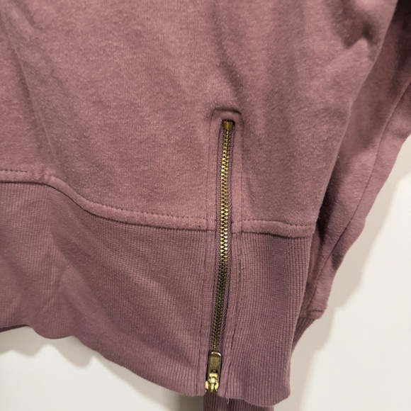 Old Navy Mauve Mock Neck Side Zip Cozy Fleece Sweatshirt L - Picture 2 of 5